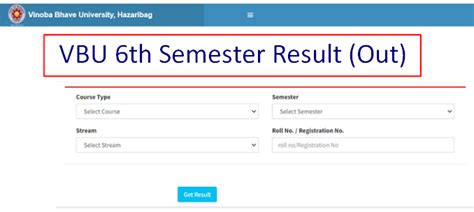 vbu result semester 6.